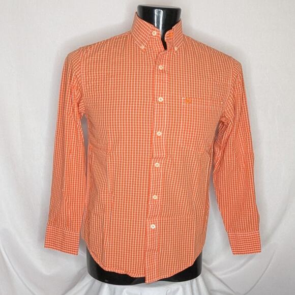 Izod Men's Casual Dress Shirt | Long Sleeve Button-Up | Orange, Size Small - Picture 1 of 4